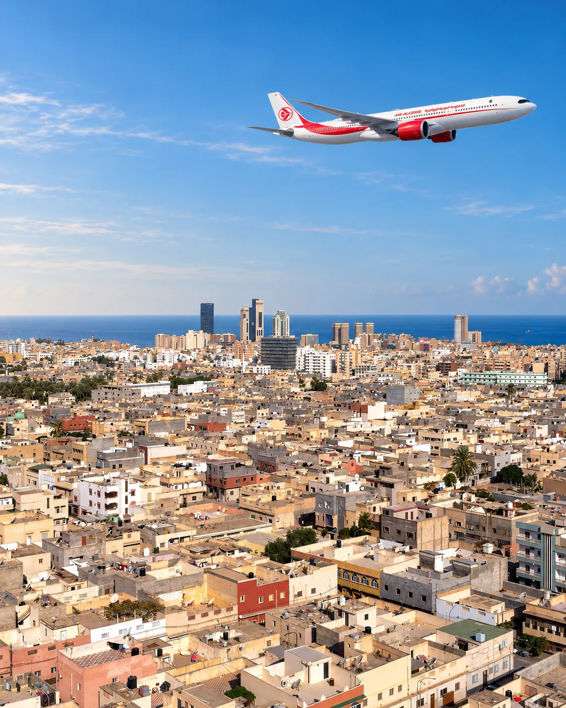 Avion Air Algérie au-dessus de Tripoli